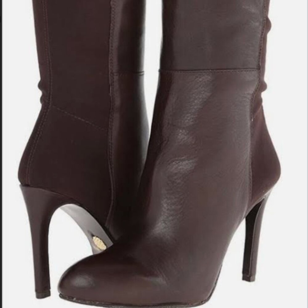 Vince Camuto Brown Leather Knee Boots VC-Calle